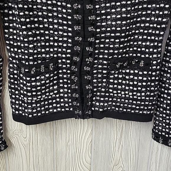 White House Black Market Embellished Sweater Jacket Womens Size XS - Picture 3 of 9